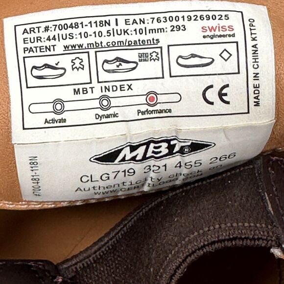 MBT Asante 5s Loafer Shoes Mens US 10 10.5 EUR 44 Brown Cordovan Leather Slip On main image 4